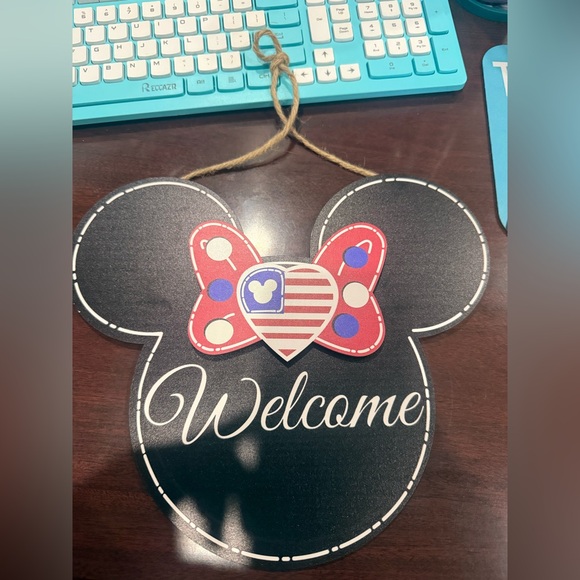 Disney Other - Mickey Mouse Welcome Sign with Interchangeable Bows